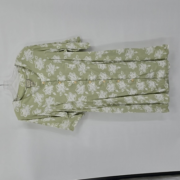 April Cornell Freen Floral Button Down Dress Size L - Picture 1 of 7